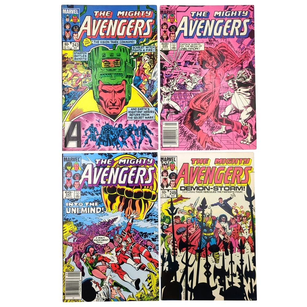 Avengers Lot 243 245 247 249 Marvel Comics Vision Eternal Maelstrom Dire Wraiths